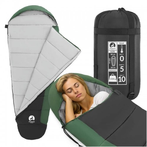 Спальний мішок (спальник) кокон Mountain Pro+ 0 ...+10°C R, Black/Olive, код: P-5905973400978