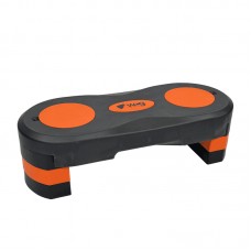 Степ-платформа овальна WCG AerobicStep 3-ступінчаста 680х290х200 мм, чорний-помаранчеивй, код: W-4034-IF