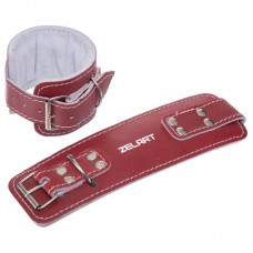 Манжет (ремінь) для силової тяги на гомілку та зап"ястя Zelart червоний, код: SB-165198-S52