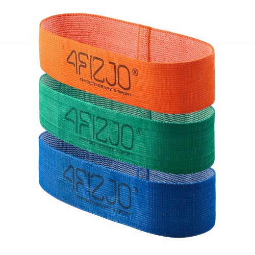 Резинка для фітнесу та спорту із тканини 4Fizjo Flex Band 3 шт 1-15 кг, код: 4FJ0126