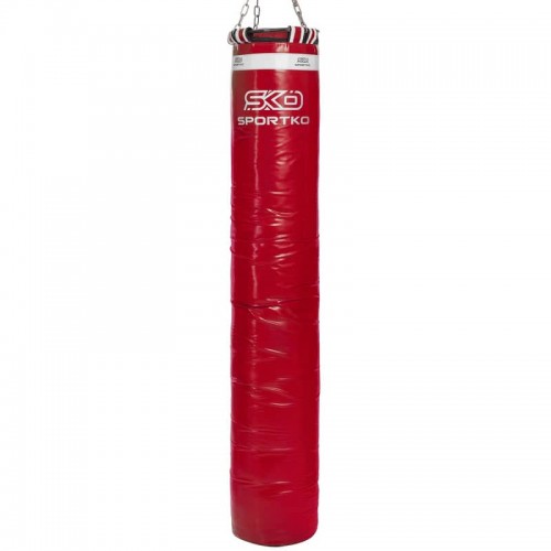 Мішок боксерський Sportko циліндр 1800 мм з кільцем і ланцюгом, червоний, код: MP-4090_R-S52