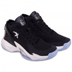 Кросівки для баскетболу Jdan розмір 44 (28см), чорний-білий, код: OB-938-2_44BKW