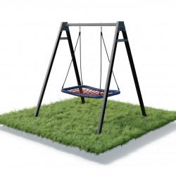 Каркас для дитячої гойдалки WCG 1 Elite 60х60 Play Frame + гойдалка «Гніздо лелеки» прямокутна 1200х800 мм, код: EPF-1-421-IF