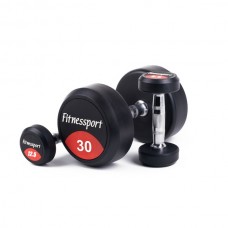 Гантельний ряд Fitnessport FDS-10 обгумований 12,5-30 кг (8 пар), код: 10101-AX