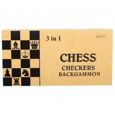 Набір настільних ігор 3 в 1 Xinliye шахи, шашки, нарди, код: W7723B Набір настільних ігор 3 в 1 Xinliye шахи, шашки, нарди, код: W7723B