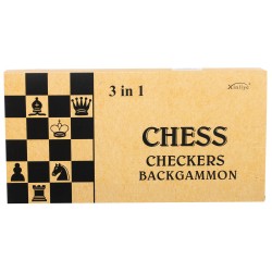 Набір настільних ігор 3 в 1 Xinliye шахи, шашки, нарди, код: W7723B
