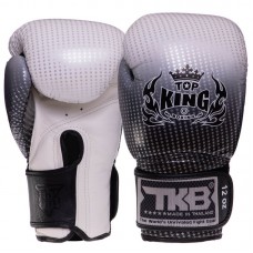 Рукавички боксерські  Top King Super Star шкіряні 12 унцій, чорний-срібний, код: TKBGSS-01_12GR-S52