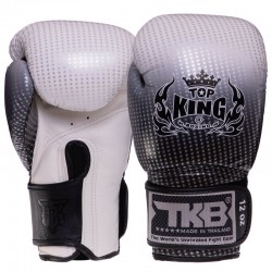Рукавички боксерські  Top King Super Star шкіряні 12 унцій, чорний-срібний, код: TKBGSS-01_12GR-S52
