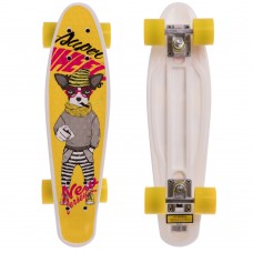Скейтборд пластиковый Penny Собака 550х145 мм, желтый, код: HB-13-4-S52
