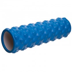 Роллер для занять йогою і пілатесом FitGo Grid Bubble Roller 450х140 мм, синій, код: FI-6672-Bubble_BL