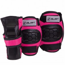 Комплект захисту Zelart S (3-7 років) рожевий, код: SK-2378_SP