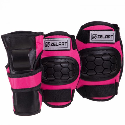 Комплект захисту Zelart S (3-7 років) рожевий, код: SK-2378_SP