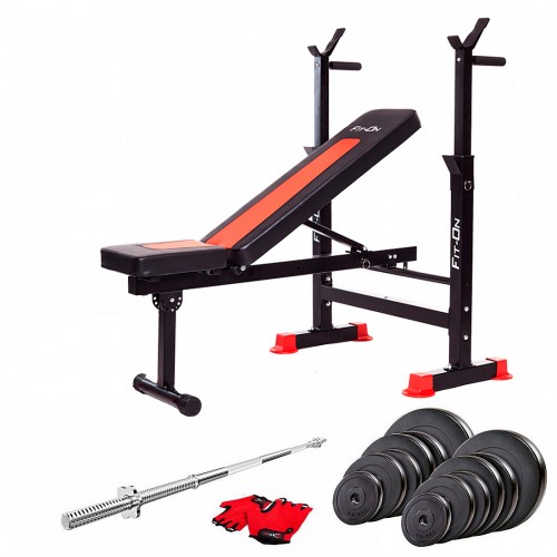 Лава тренувальна Fit-On FN-S101 + штанга 62кг, код: 2110-0033 Лава тренувальна Fit-On FN-S101 + штанга 62кг, код: 2110-0033