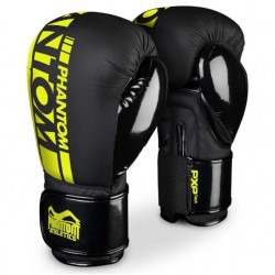 Боксерські рукавиці Phantom Apex Elastic Neon Black/Yellow 16 унцій, код: PHBG2300-16