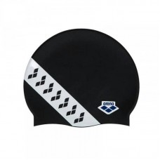 Шапка для плавання Arena Icons Team Stripe Cap чорний-білий, код: 3468336779156