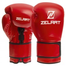 Рукавички боксерські Zelart PU 12 унцій, червоний, код: BO-1391_12_R-S52