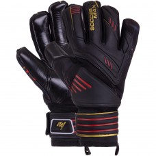 Рукавички воротарські Soccermax, чорний-червоний, розмір 8, код: GK-003_BKR_8-S52