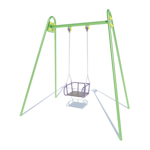 Гойдалка одинарна металева Miros 2100х1580х2150 мм, код: DIO309.3 Гойдалка одинарна металева Miros 2100х1580х2150 мм, код: DIO309.3