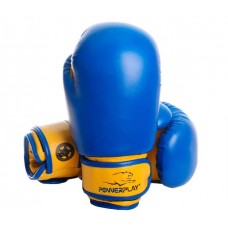 Боксерські рукавиці PowerPlay JR синьо-жовті, 6 унцій, код: PP_3004JR_6oz_Blue/Yellow