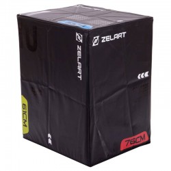 Бокс пліометричний дерев"яний Zelart Plyo Box 510x610x760 мм, чорний, код: TA-3276