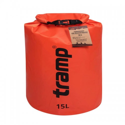 Гермомішок Tramp PVC Diamond Rip-Stop помаранчевий 15л, код: TRA-112-orange