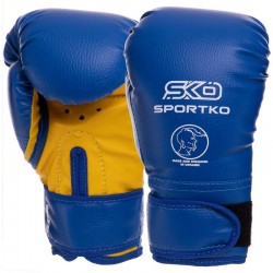 Рукавички боксерські дитячі SportKo 7 унції, синій, код: PD-2-B_7BL