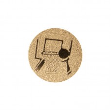 Жетон-наклейка PlayGame Баскетбол 25мм золота, код: 25-0108_G-S52