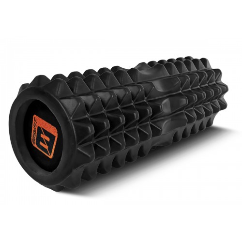 Масажний ролик EasyFit Solid Roller v.1.2s 330х130 мм, чорний, код: EF-2052-BK