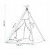 Детская палатка (вигвам) Springos Tipi XXL White/Sky Blue, код: TIP06