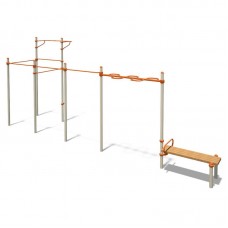 Спортивний комплекс InterAtletika Воркаут 8712x2647x3527 мм, код: S831.6-SM