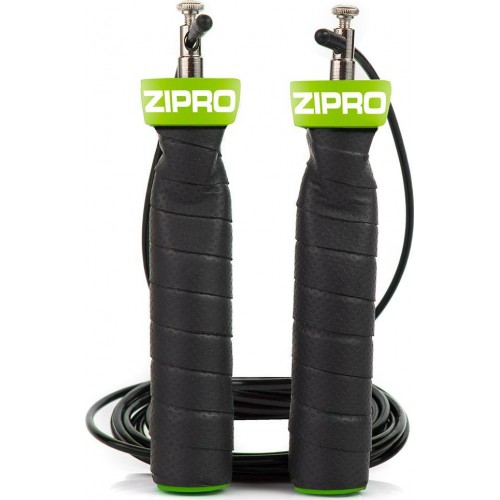 Скакалка Zipro спортивна 300см, чорно-зелена, код: 5907783039300-IN