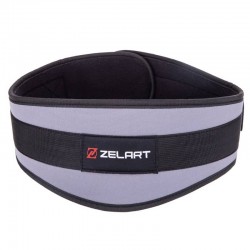 Пояс атлетичний посилений регульований Zelart XXL сірий, код: SB-165459_XXL