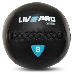 М"яч набивний медичний для кросфіту LiveUp 8кг, чорний, код: LP8103-8