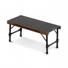 Розкладний стіл комбінований Naturehike NH21JU011 880х390х400 мм, алюміній / бук, код: 6927595797808-AM