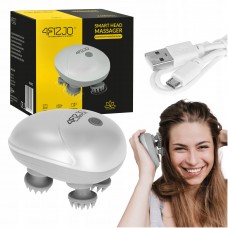 Електричний масажер для голови 4Fizjo Smart Head Massager 100х90х70 мм, білий, код: P-5907739319500