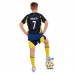 Форма футбольна дитяча PlayGame із символікою AL Nassr Ronaldo 7 гостьова, розмір 26, зріст 140-145, темно-синій-жовтий, код: CO-4656_26