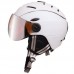 Шлем горнолыжный с визором и механизмом регулировки Moon M-L/55-61 см, белый, код: MS-6296_W-S52