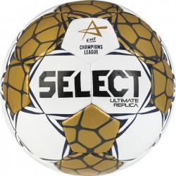 М’яч гандбольний Select Ultimate Replica EHF Champions League v24 №3, білий-золотий, код: 5703543356393