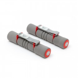Поролонові гантелі Reebok RAWT-11062RD з ручками 2х2 кг, сірий-червоний, код: 885652015745-IN