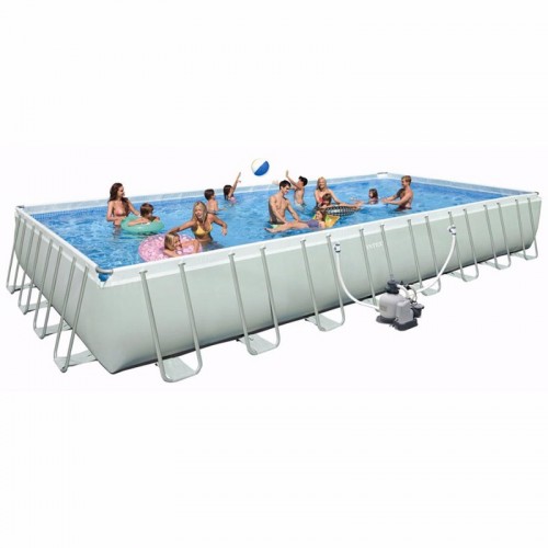 Прямокутний каркасний басейн Intex Ultra Frame Rectangular Pool 9750x4880x1320 мм, код: 26378-IB