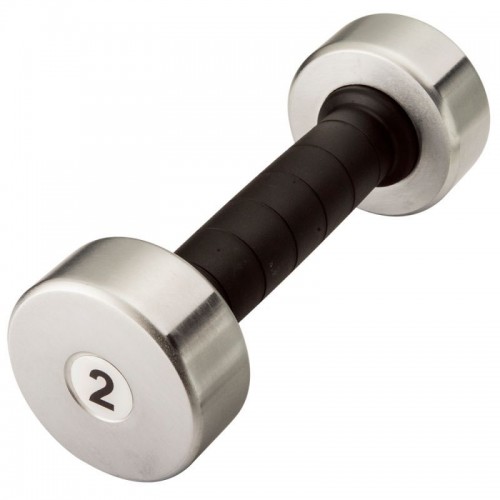 Гантель InterAtletika 1х2 кг, хром, код: ST541-2-IA