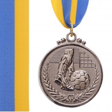 Медаль спортивна зі стрічкою PlayGame Футбол бронзова, код: C-7025_B