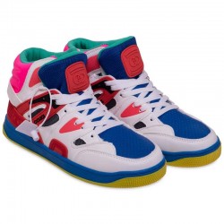 Кросівки для баскетболу Ccuci розмір 40 (25см), білий-синій-червоний, код: F056-2_40WBLR