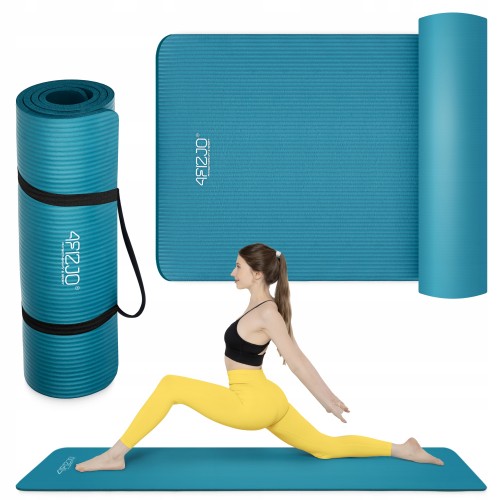 Килимок для йоги та фітнесу 4Fizjo NBR 1800x600x10 мм, блакитний, код: P-5905973406697