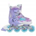Роликові ковзани розсувні дитячі із захистом й шоломом у комплекті Banwei XS (27-30), фіолетовий-блакитний, код: BW-902-9_XSV