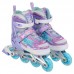 Роликові ковзани розсувні дитячі із захистом й шоломом у комплекті Banwei XS (27-30), фіолетовий-блакитний, код: BW-902-9_XSV