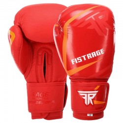 Боксерські рукавиці шкіряні Fistrage 14oz, червоний, код: VL-4279_14R