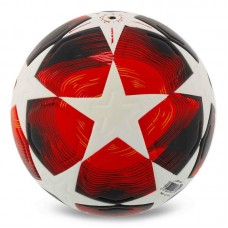 М"яч футбольний Stars PU №5, білий-червоний, код: FB-7589_R