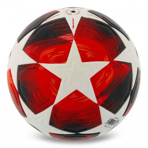 М"яч футбольний Stars PU №5, білий-червоний, код: FB-7589_R