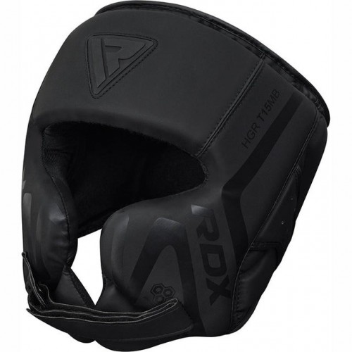 Боксерський шолом RDX T15 Noir Cheek Protector Matte Black  XL, код: HGR-T15MB-XL